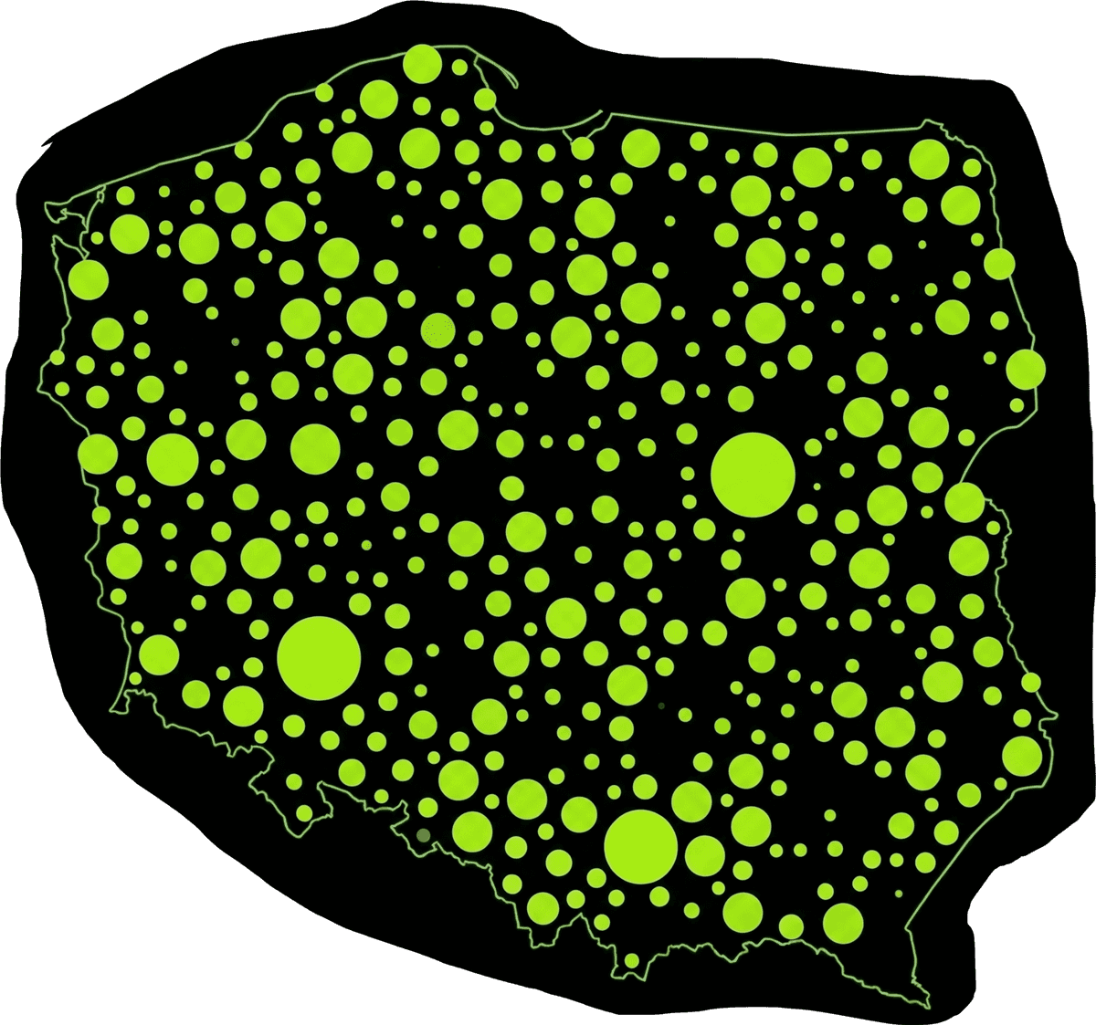 Mapa zasięgu SolidCharge w Polsce — ponad 4500 punktów ładowania